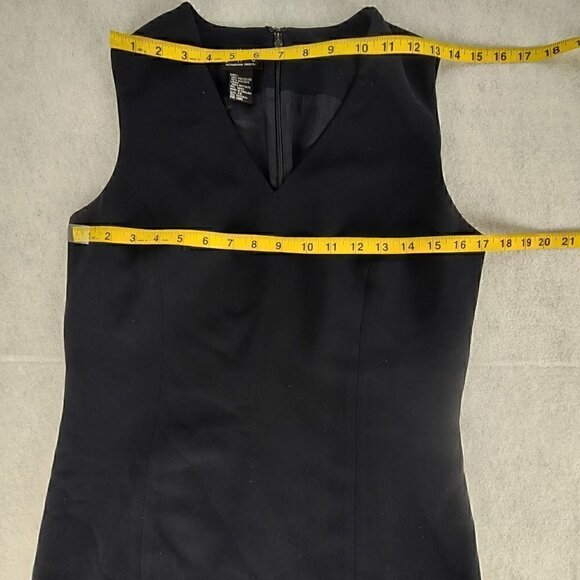 I.N.C. International Concepts Women V-Neck Sleeveless Black Sheath Dress Size 12 - Picture 7 of 10